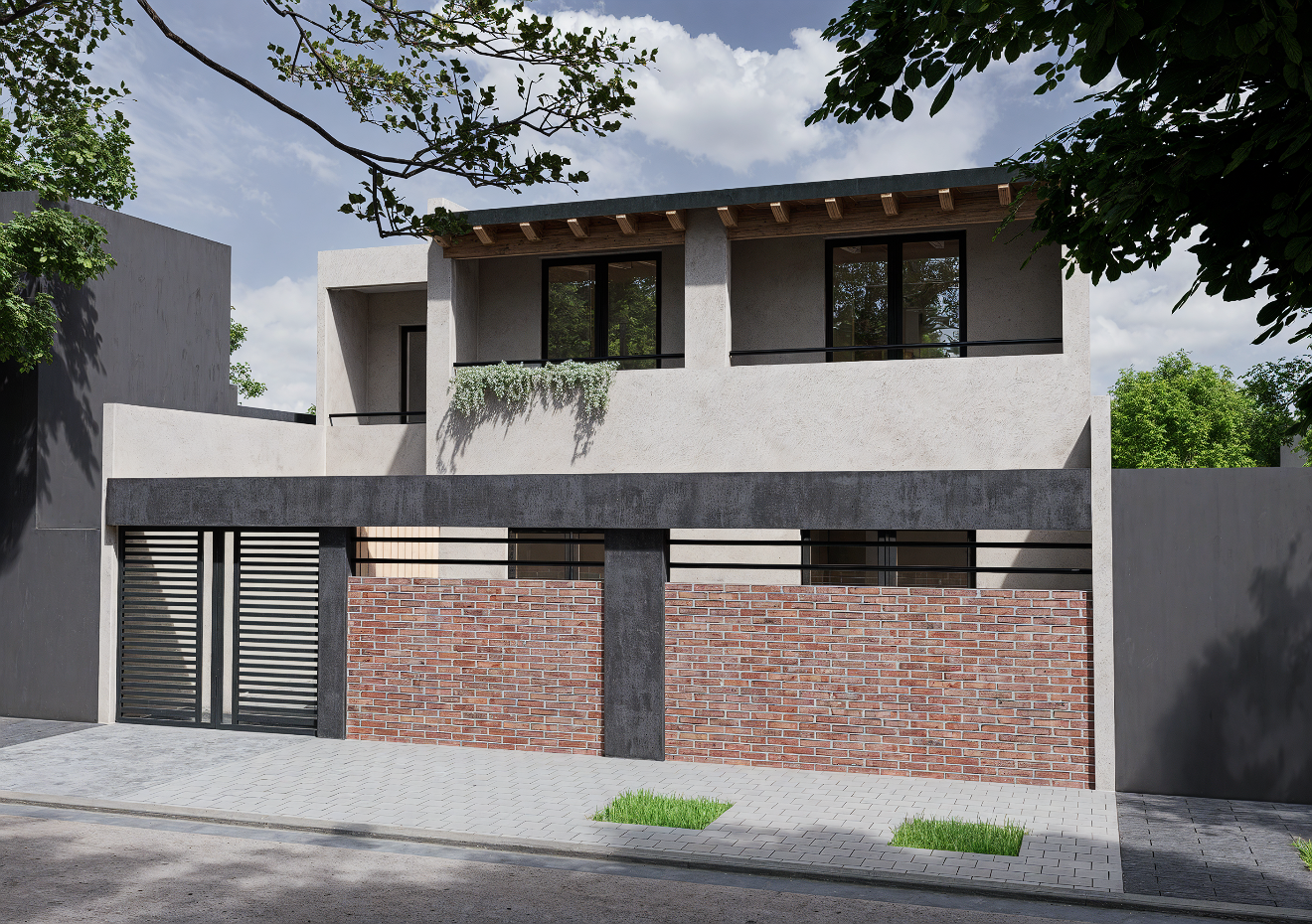 Proyecto E — casa unifamiliar exterior