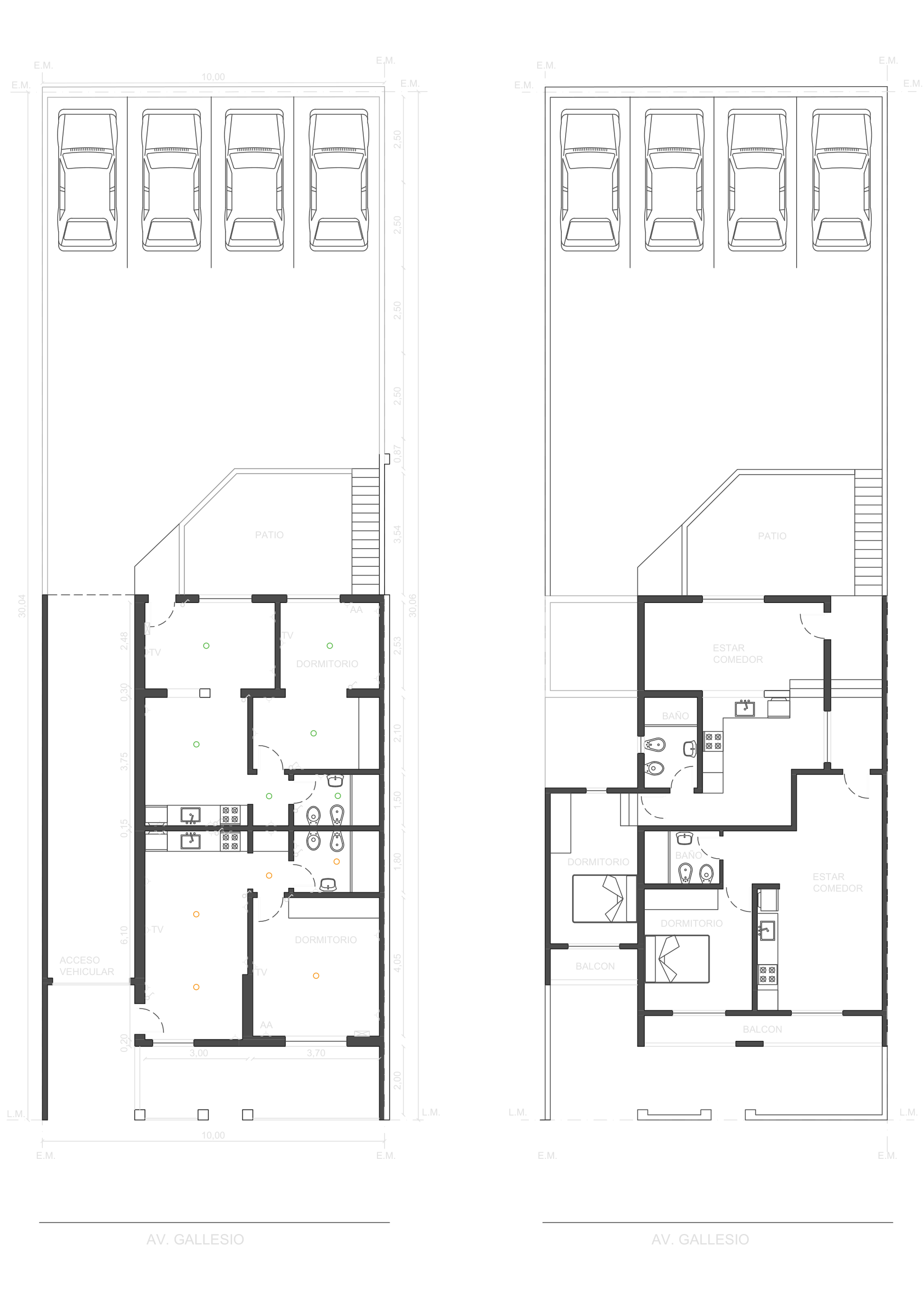 Proyecto E — planos técnicos