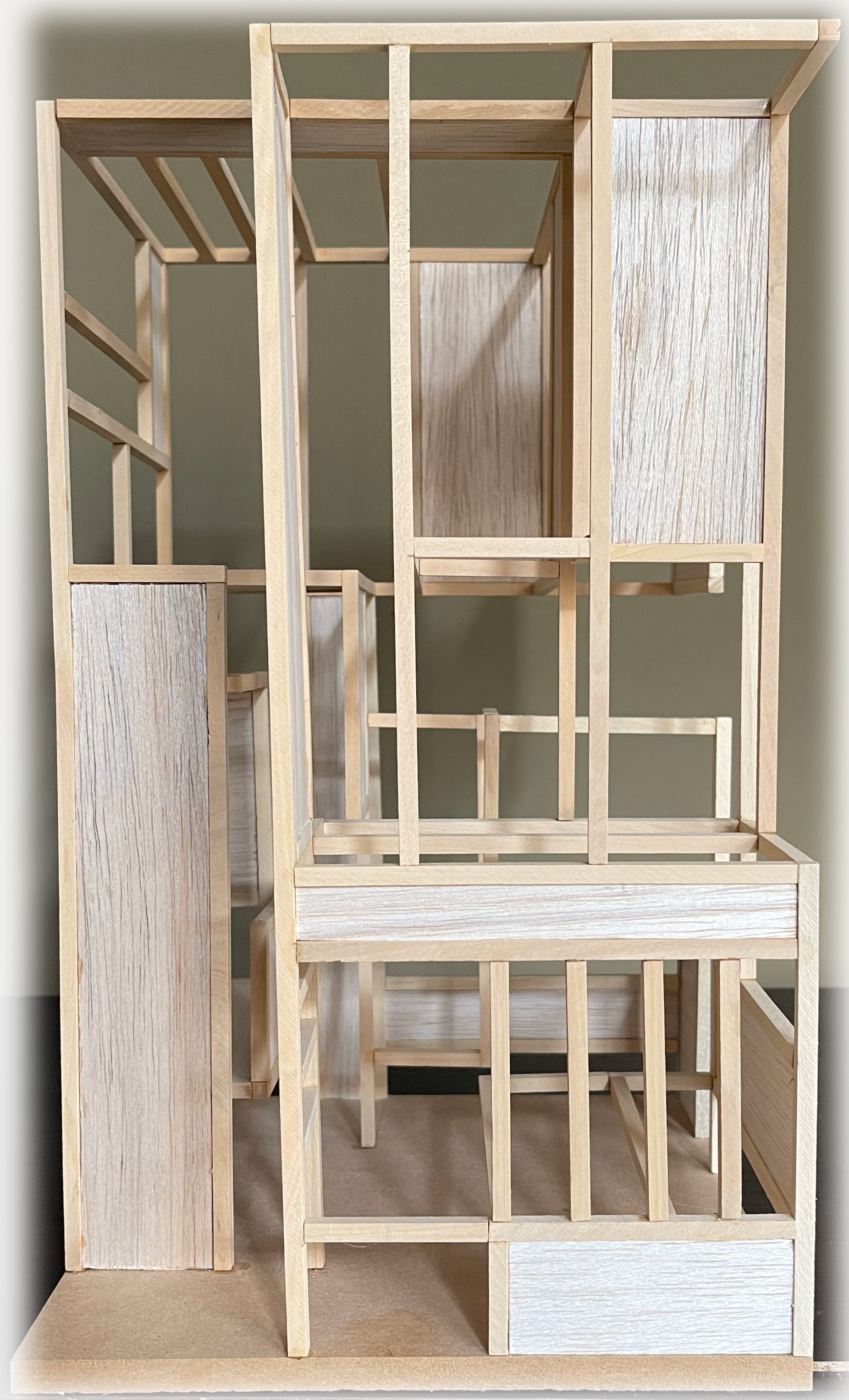 Wood model — side detail