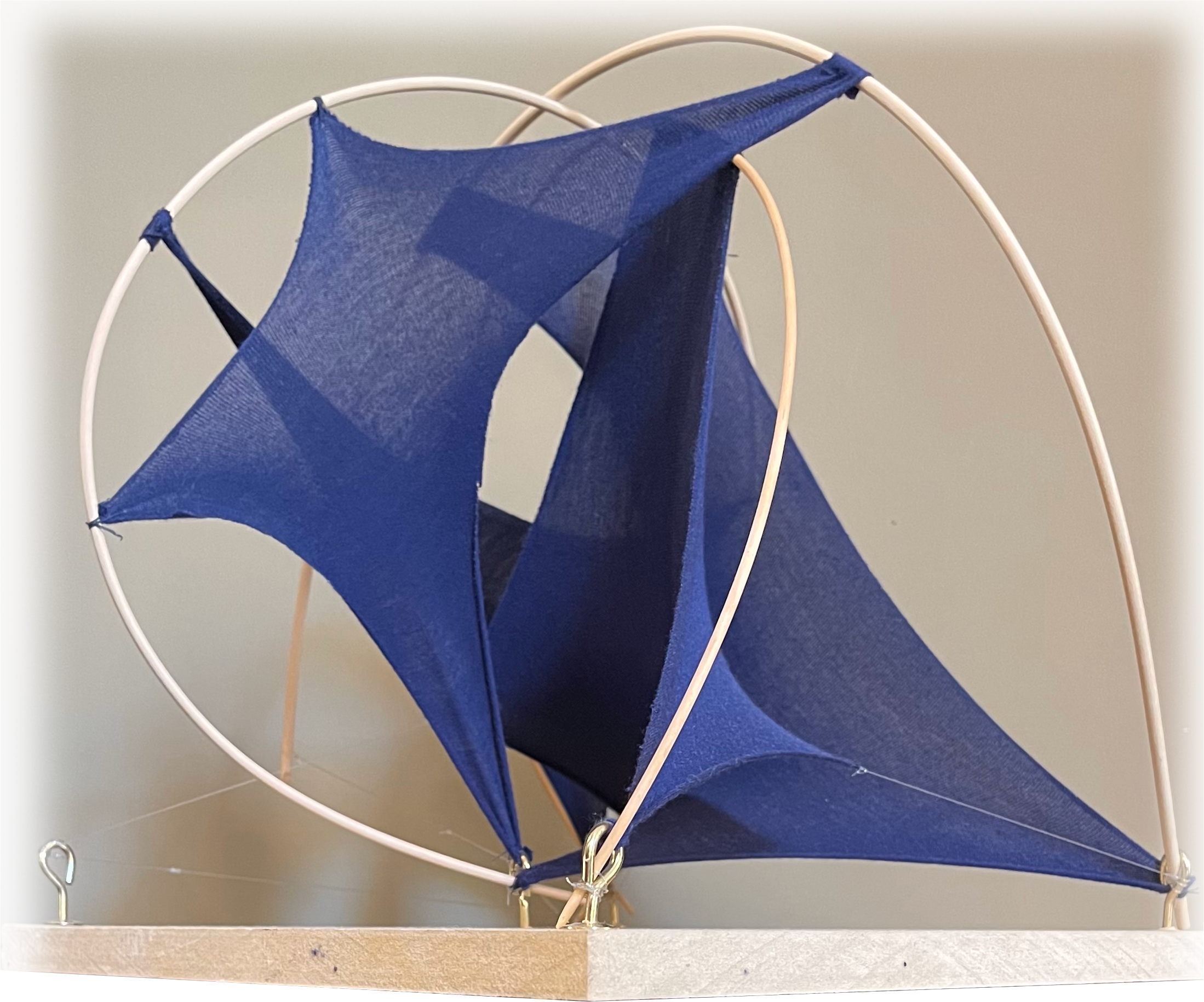 Tensioned textile sculpture